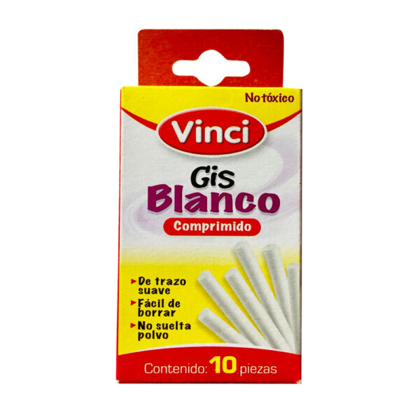 Artículos Escolares - Vinci Set de Yeso Comprimido Blanco - 10 unidades
