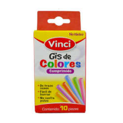 Artículos Escolares - Vinci Set de Yeso Comprimido de Colores - 10 unidades
