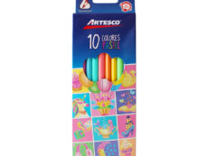 Artículos Escolares - Artesco Lápices de colores Triangulares Pasteles - 10 unidades