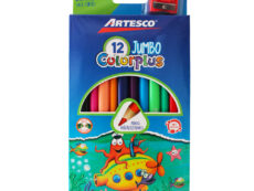 Artículos Escolares - Artesco Lápices de colores Triangulares Jumbo - 12 unidades