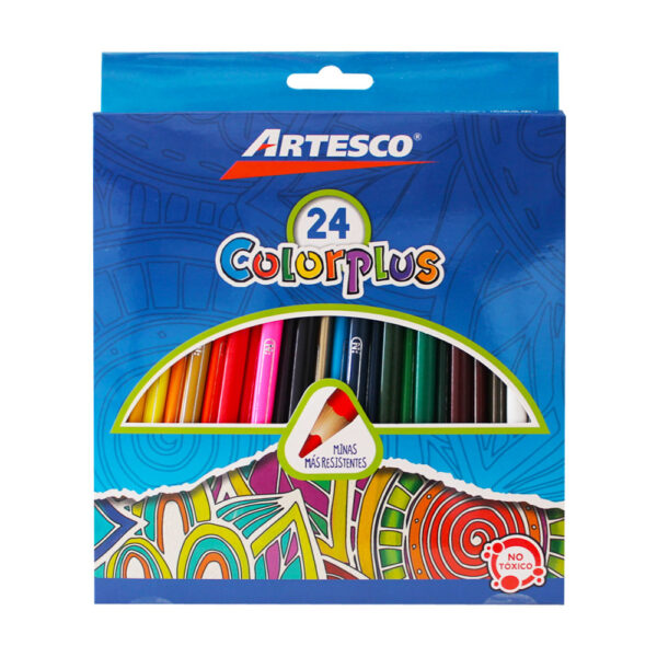 Artículos Escolares - Artesco Lápices de colores Triangulares - 24 unidades