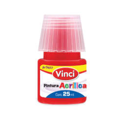 Arte - Vinci Pintura Acrílica 25 ml - Rojo