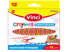 Artículos Escolares - Vinci Crayones de Cera Maxicrayón Triangular - 12 unidades