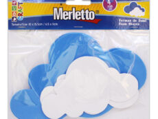 Artículos Escolares - Merletto Set de 4 Figuras de Foamy - Nubes