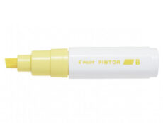 Artículos Escolares y de Oficina - Pilot Marcador Permanente PINTOR B 8.0 mm - Amarillo Pastel