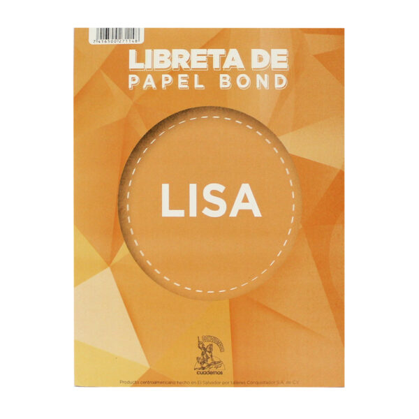 Libreta de Papel Bond Lisa