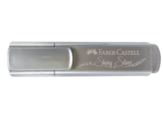 Faber Castell resaltador metálico plateado
