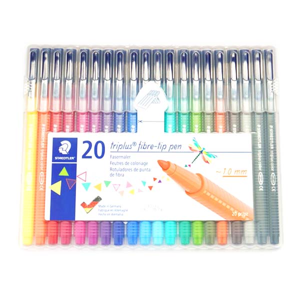 Staedtler 20 plumones triplus fibre-tip pen