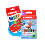 KORES CRAYONES TRIANG. JUMBO 12 UNID