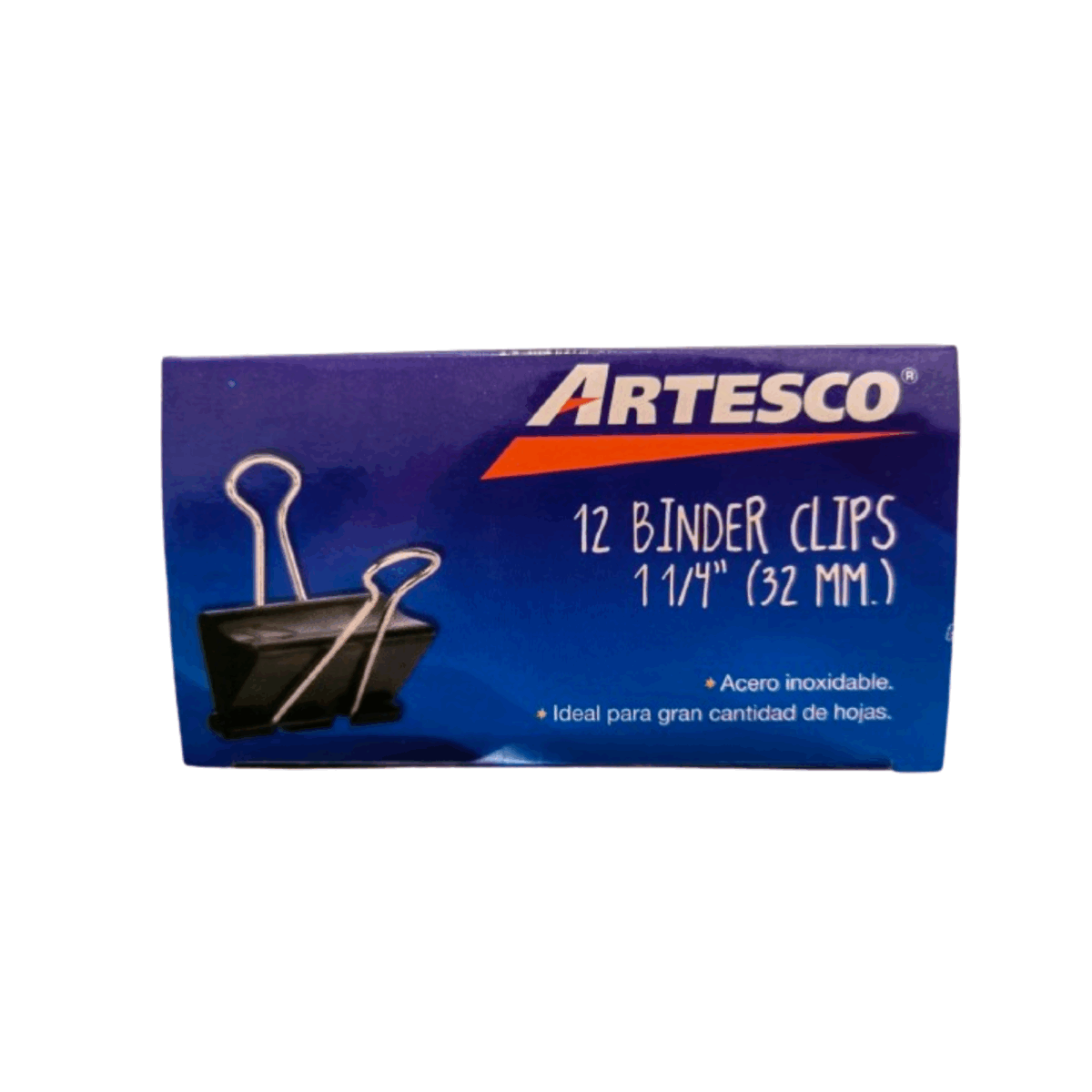 ARTESCO BINDER CLIPS 1 1/4 PLG (32MM) UNIDAD - Libreria Cervantes