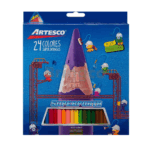 ARTESCO LAP. DE COLORES 24 UND 4MM TRIANG. LARGOS