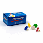 ARTESCO TACHUELAS DE COLORES CJA 100 UNIDADES