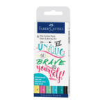 FABER CASTELL SET LETTERING 6 COL ROSADO 267124