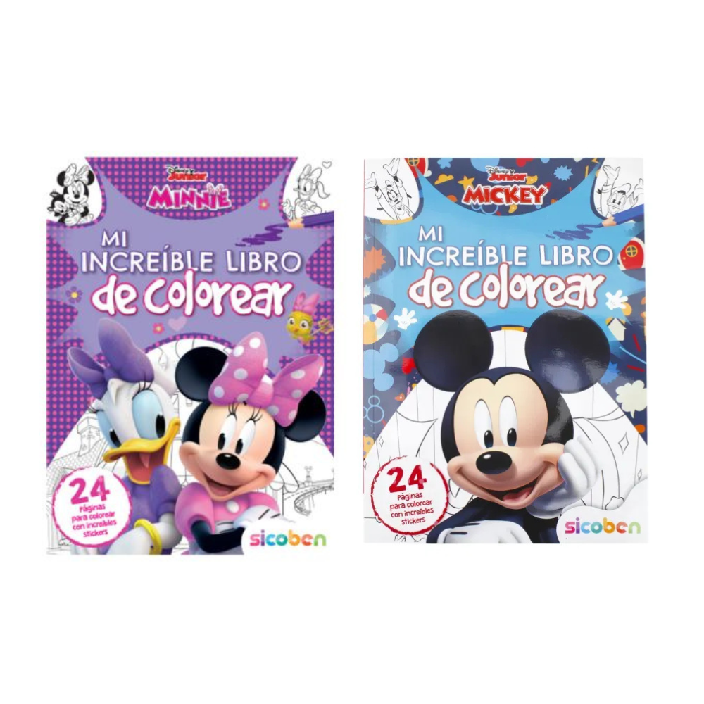 MI INCREIBLE LIBRO DE COLOREAR DISNEY MI INCREIBLE LIBRO DE COLOREAR DISNEY con 24 páginas para colorear y stickers infantiles