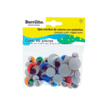 BARRILITO OJOS MÓVILES DE COLORES CON PESTAÑAS X66