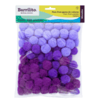 BARRILITO POM POM MORADOS X100
