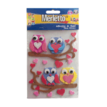 MERLETTO FORMAS DE FOMI 2 PAREJAS 3D BUHOS