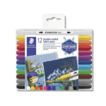 STAEDTLER PLUMON DOBLE PUNTA TEXTIL X12