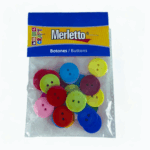 MERLETTO BOTONES COLORES SURTIDOS 2CM 25PZA