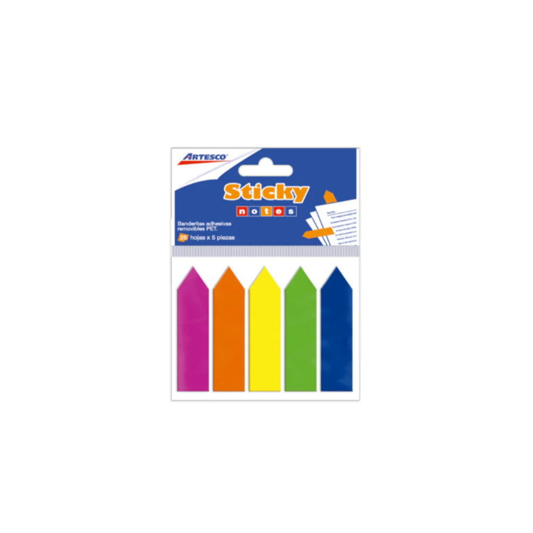 ARTESCO MINI FLECHITAS NEON 5 COL X 25HJS