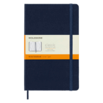 MOLESKINE GRANDE AZUL NEGRO PASTA DURA RAYADO