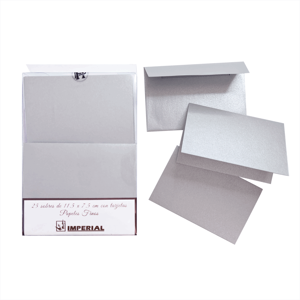 IMPERIAL SOBRES CON TARJETA DE MAJEST 11.5X7.5 CM ROSADO CLARO METÁLICO