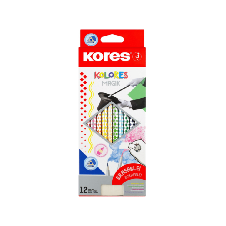 KORES LAPIZ KOLOR TRI MAGICO BORRABLE X 12