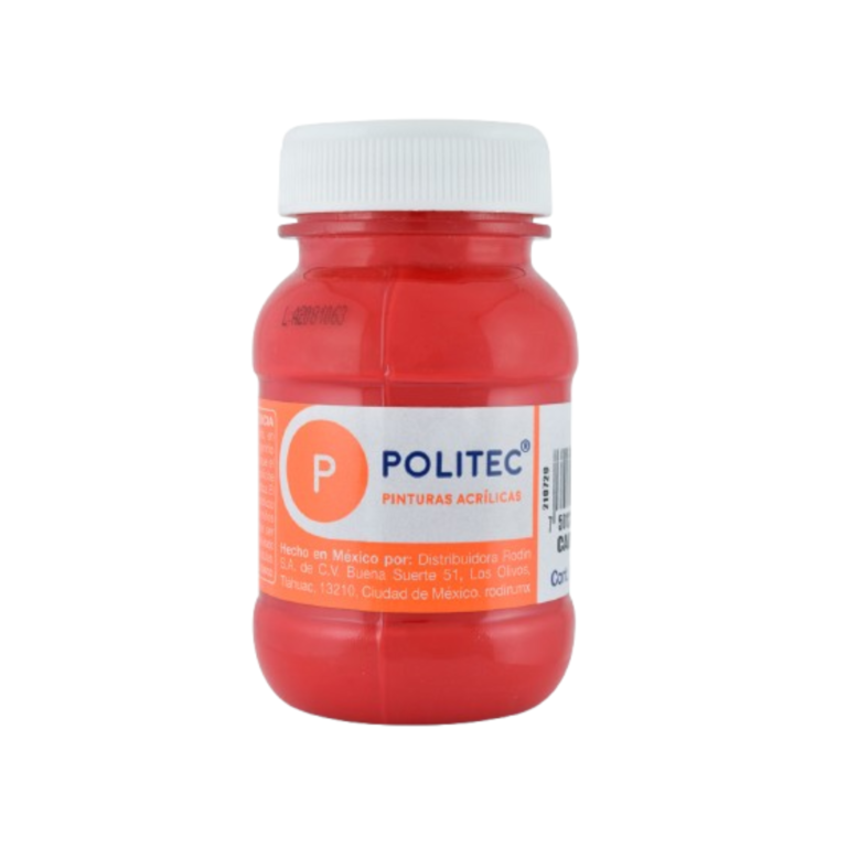 POLITEC PINTURA ACRILICA 100 ML CARMÍN #319