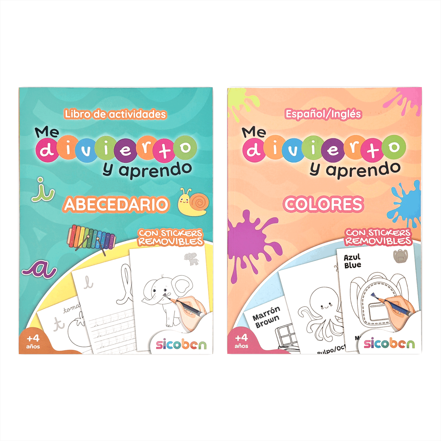 SICOBEN LIB. ME DIVIERTO Y APRENDO 48PAG ABC Y COLORES - Libreria Cervantes