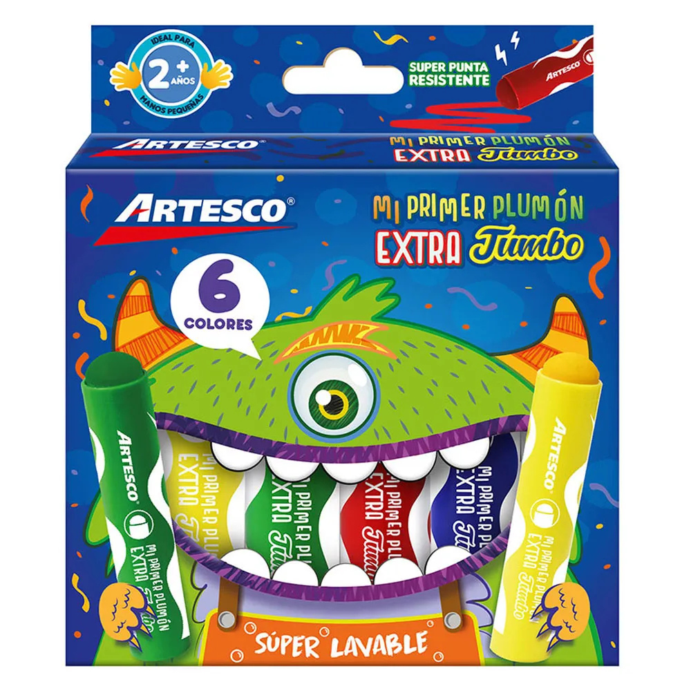 ARTESCO MARCADORES MI PRIMER PLUMON JUMBO X6 COLORES - Imagen 1