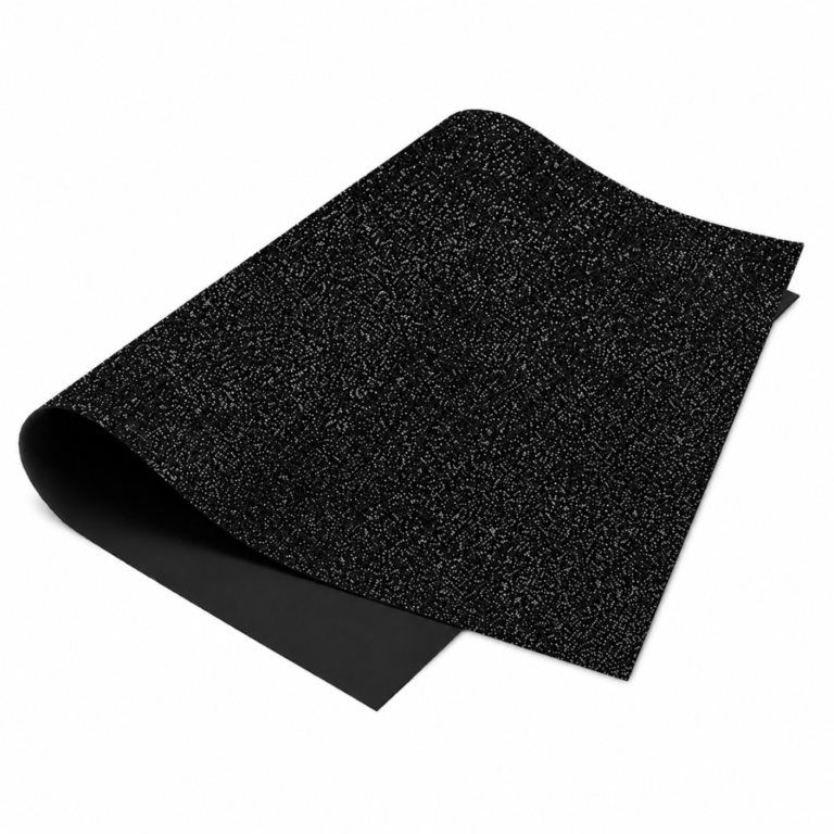 Pliego Foamy Glitter Negro CONKI para manualidades y proyectos escolares.