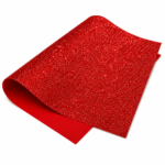 CONKI Pliego Foamy Glitter Rojo para manualidades, decoración y proyectos escolares