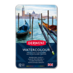 DERWENT WATERCOLOUR 12 COL caja metálica con 12 lápices acuarelables de calidad profesional