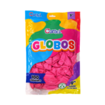 CONKI GLOBO #9 BOLSA X100 UNID ROSADO FUERTE