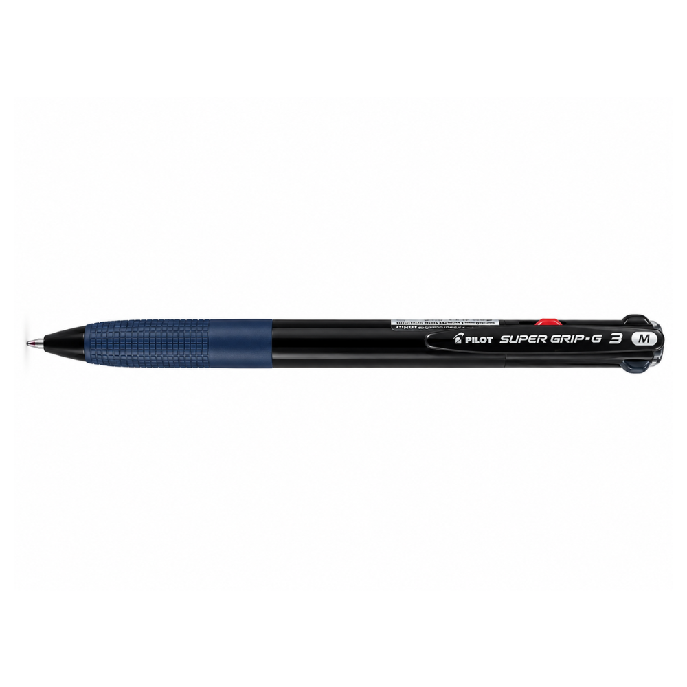 30901 PILOT BOL SUPER GRIP 3 CUERPO NEGRO 3 COL P.M. Bolígrafo PILOT Super Grip 3 cuerpo negro punta media