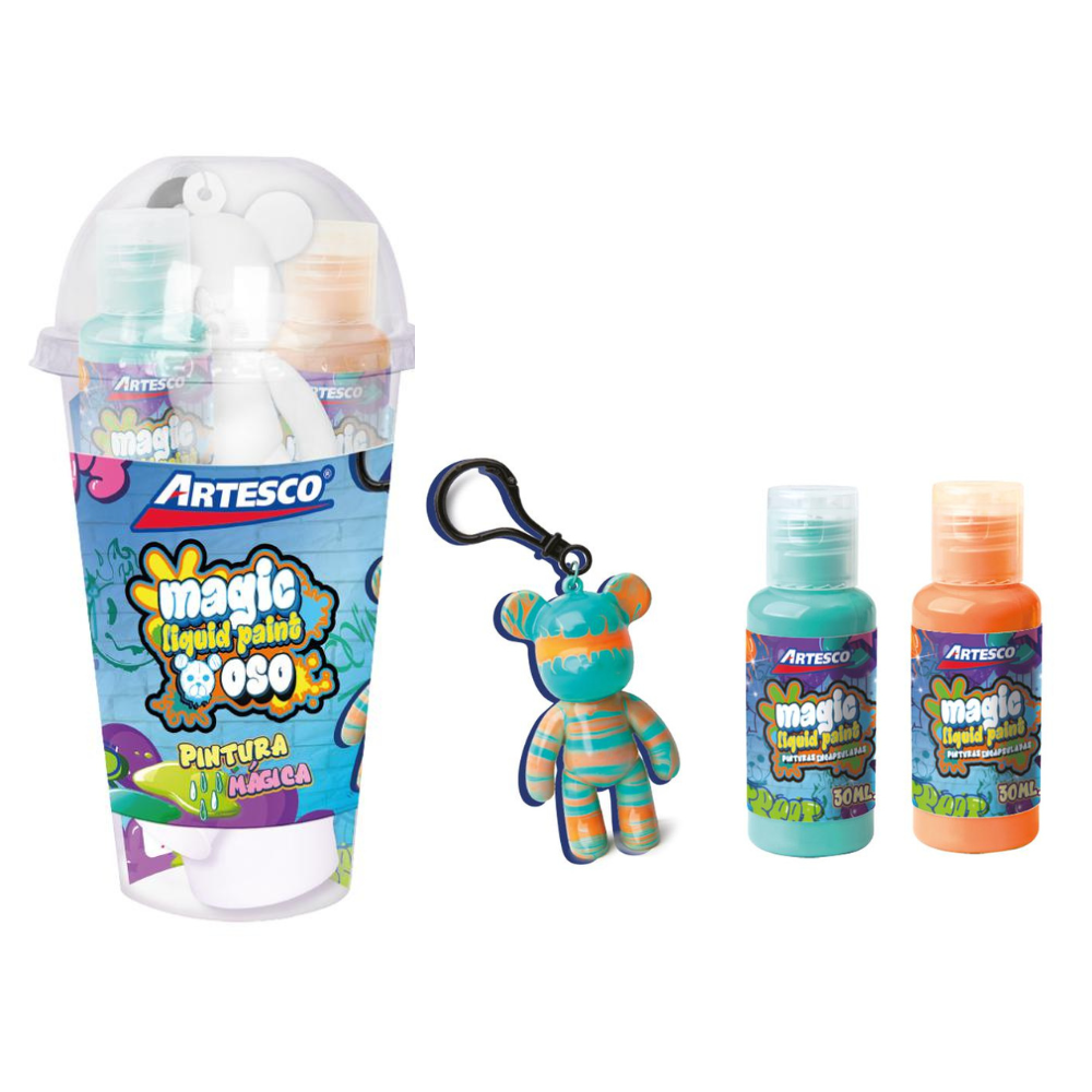ARTESCO PACK DIY MAGIC LIQUID PAINT OSO pack diy magic liquid paint oso