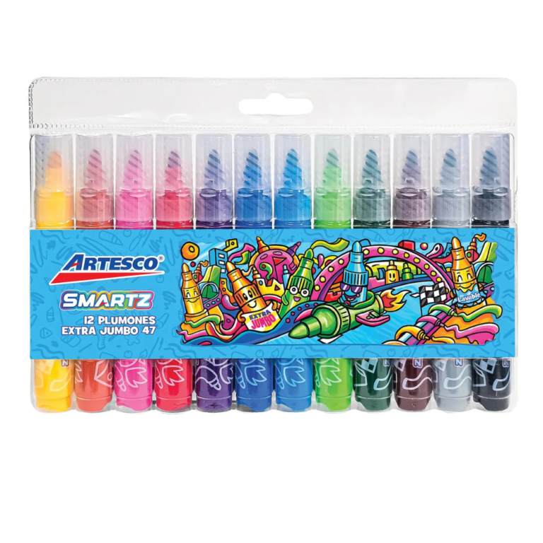 Artesco Smartz Plumones Escolares Jumbo X12 Colores