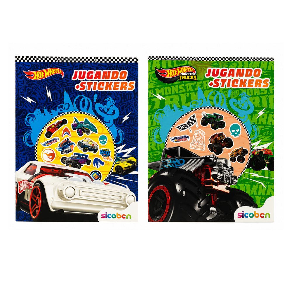 HOT WHEELS JUGANDO + STICKERS 24 PAG HOT WHEELS JUGANDO + STICKERS 24 PAG libro infantil con actividades y stickers de Hot Wheels