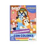 Mi Súper Libro de Colorear Bluey de SICOBEN con 80 páginas para colorear.