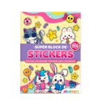 SICOBEN SUPER BLOCK DE STICKERS Y COLOREOZ