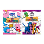 Libro para Colorear Peppa Pig y My Little Pony de SICOBEN con 24 páginas.