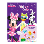 Libro Visto y Coloreo Minnie de SICOBEN con 16 páginas y stickers.
