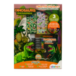 SICOBEN KIT CREATIVO DE COLORES DINOSAURIOS con stickers, crayones y actividades para colorear