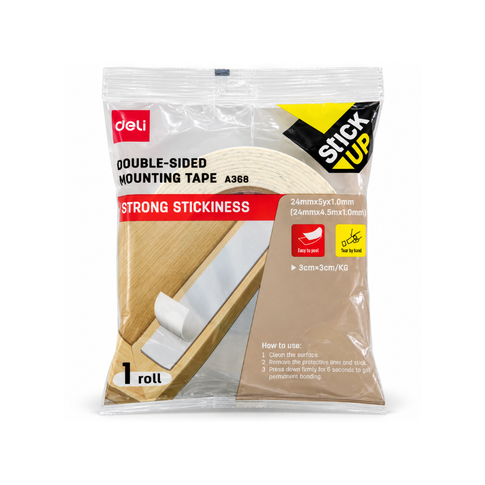 21788 DELI CINTA MOUNTING 24MM X 5 YDS (1) Deli Cinta Mounting 24 mm x 5 Yds