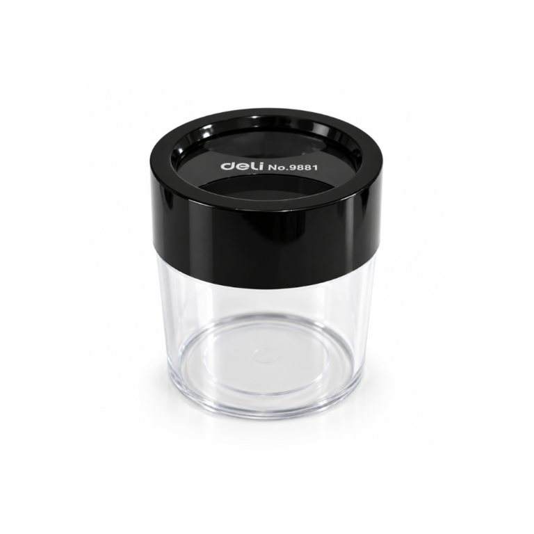 Deli Dispensador de Clips Negro con Imán Modelo 9881