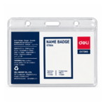 Deli Funda de Carnet Horizontal 70x105mm Transparente