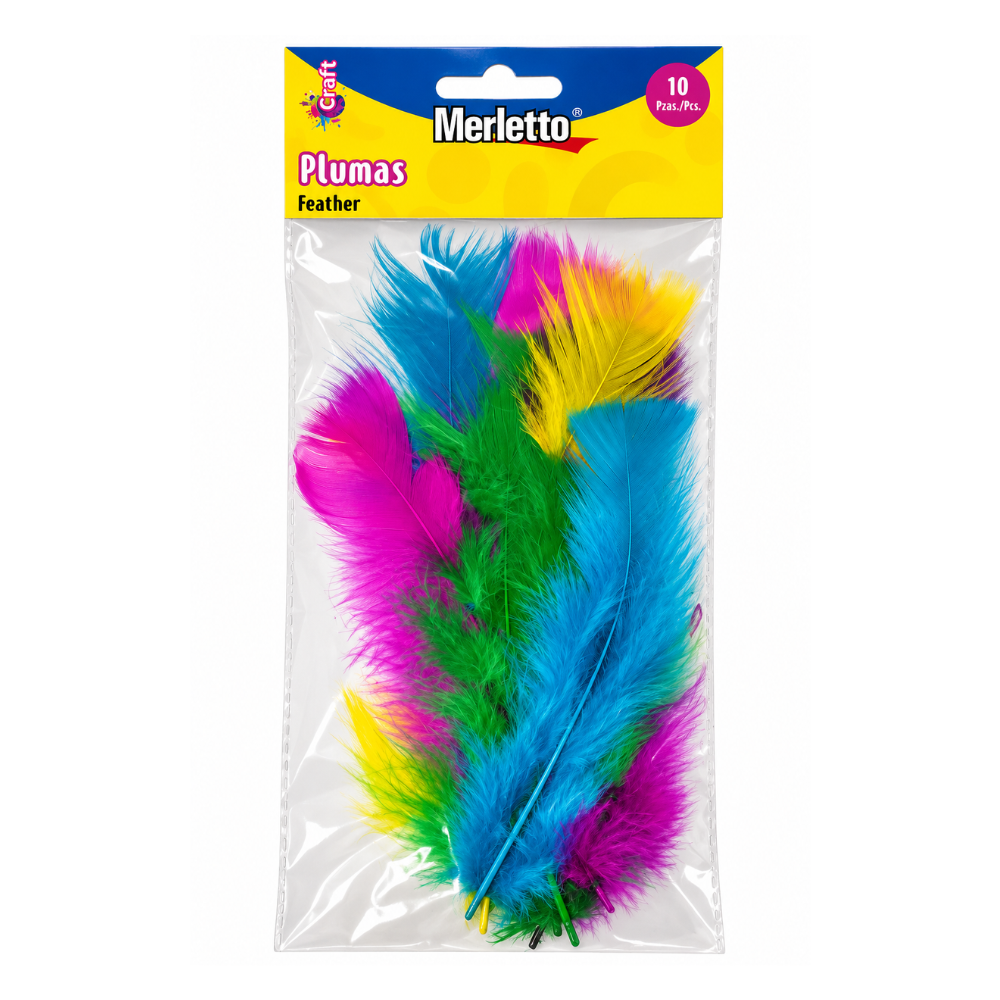 21880 MERLETTO PLUMAS LISAS 10 PCS MERLETTO PLUMAS LISAS 10 PCS - Imagen 1