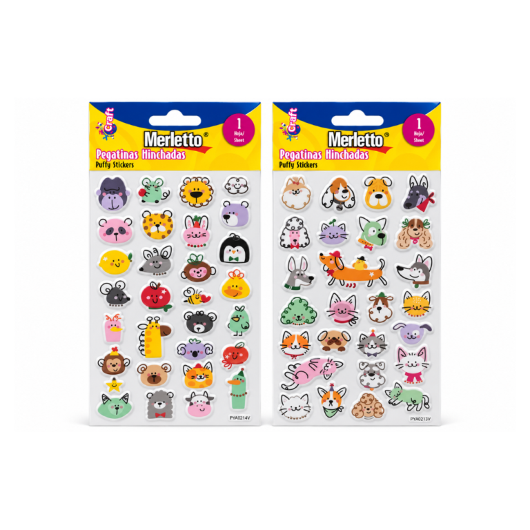 Merletto Pegatinas Puffy Animales Surtidos