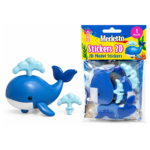MERLETTO PEGATINAS MODELO 3D ANIMALES SURTIDOS (CEBRA / ELEFANTE / LEON / OVEJA / CHIMPANCE / JIRAFA / BALLENA / TORTUGA - Imagen 2