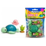 MERLETTO PEGATINAS MODELO 3D ANIMALES SURTIDOS (CEBRA / ELEFANTE / LEON / OVEJA / CHIMPANCE / JIRAFA / BALLENA / TORTUGA - Imagen 3